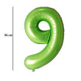zold-9-szam-folia-lufi-86cm